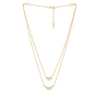 Copper Marquise Solitaires CZ Gold Link Chain Layer Necklace Bulk