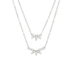 Copper Marquise Solitaires CZ Gold Link Chain Layer Necklace Bulk
