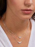 Copper Marquise Solitaires CZ Gold Link Chain Layer Necklace Bulk
