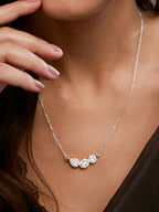 Oval Pear Cut Solitaires CZ Gold Link Pendant Chain Necklace Bulk