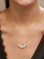 Copper Kundan Drop CZ Gold Link Pendant Chain Necklace Bulk