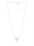 Copper Flower Kundan CZ Gold Link Pendant Chain Necklace Bulk