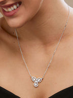 Copper Flower Kundan CZ Gold Link Pendant Chain Necklace Bulk