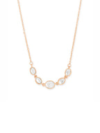 Copper Oval Kundan CZ Gold Link Pendant Chain Necklace Bulk