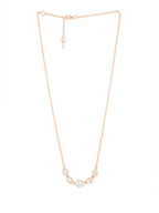 Copper Oval Kundan CZ Gold Link Pendant Chain Necklace Bulk