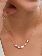 Copper Oval Kundan CZ Gold Link Pendant Chain Necklace Bulk