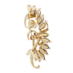 Flower Bouquet CZ Pearl Rose Gold Brass Brooch Badge Pin Needle Bulk