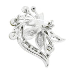 Flower Bouquet CZ Pearl Rhodium Brass Brooch Badge Pin Needle Bulk