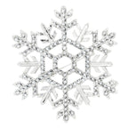 Star Flower CZ Rhodium Brass Brooch Badge Pin Needle Bulk