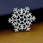 Star Flower CZ Rhodium Brass Brooch Badge Pin Needle Bulk