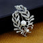 Flower Leaf Bouquet CZ Pearl Silver Brass Brooch Badge Pin Needle Bulk