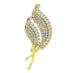 Stylish Cubic Zirconia CZ Gold Brass Brooch Badge Pin Needle Bulk