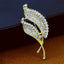 Stylish Cubic Zirconia CZ Gold Brass Brooch Badge Pin Needle Bulk