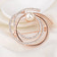 Circle Bouquet Ad CZ Crystal Pearl Gold Brooch Badge Pin Needle Bulk