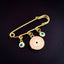 Alloy Enamel Gold Evil Eye Safety Pin Brooch For Women Pink Bulk