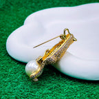 Roaring Tiger Top Of World Cubic Zirconia 18K Gold Brooch Women Bulk