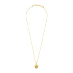 Heart Love CZ 18K Gold Pink American Diamond Pearl Pendant Chain Bulk