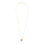 Heart CZ 18K Gold Pink CZ Pearl Necklace Pendant Chain Bulk
