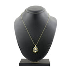 Floral 18K Gold American Diamond Pearl Necklace Pendant Chain Bulk
