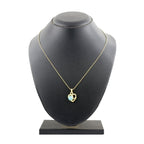 Heart CZ 18K Gold Blue CZ Pearl Necklace Pendant Chain Bulk