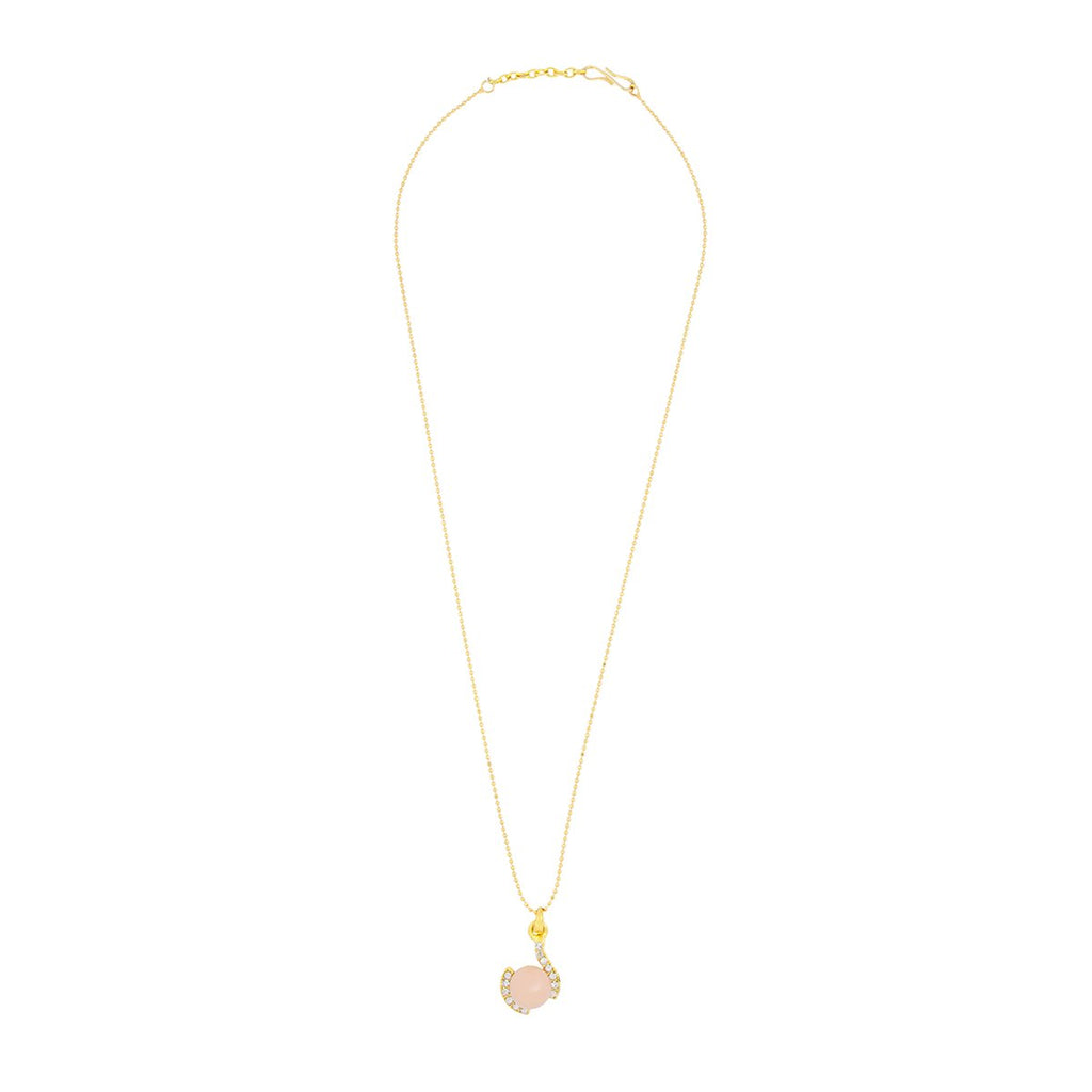 Casual 18K Gold Plated CZ Pearl Necklace Pendant Chain Bulk