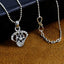 Enamel Flower Black American Diamond Pearl Necklace Pendant Chain