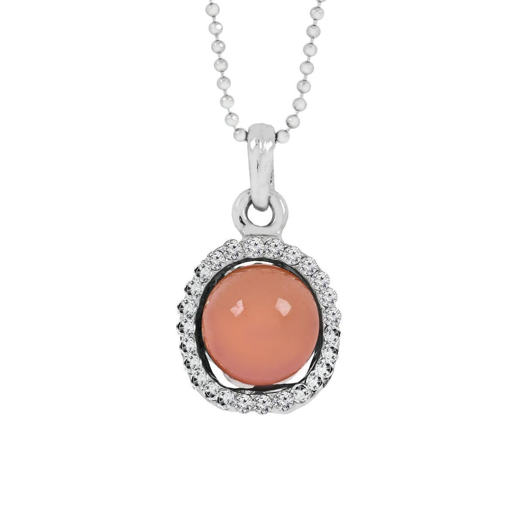 Trendy Gold Plated American Diamond Pearl Necklace Pendant Chain Bulk