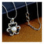 Enamel CZ Flower Black CZ Pearl Necklace Pendant Chain Bulk
