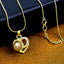 Heart CZ 18K Gold American Diamond Pearl Necklace Pendant Chain Bulk