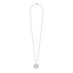 Biker Wheel Rhodium Plated Silver Brass Necklace Pendant Chain Bulk
