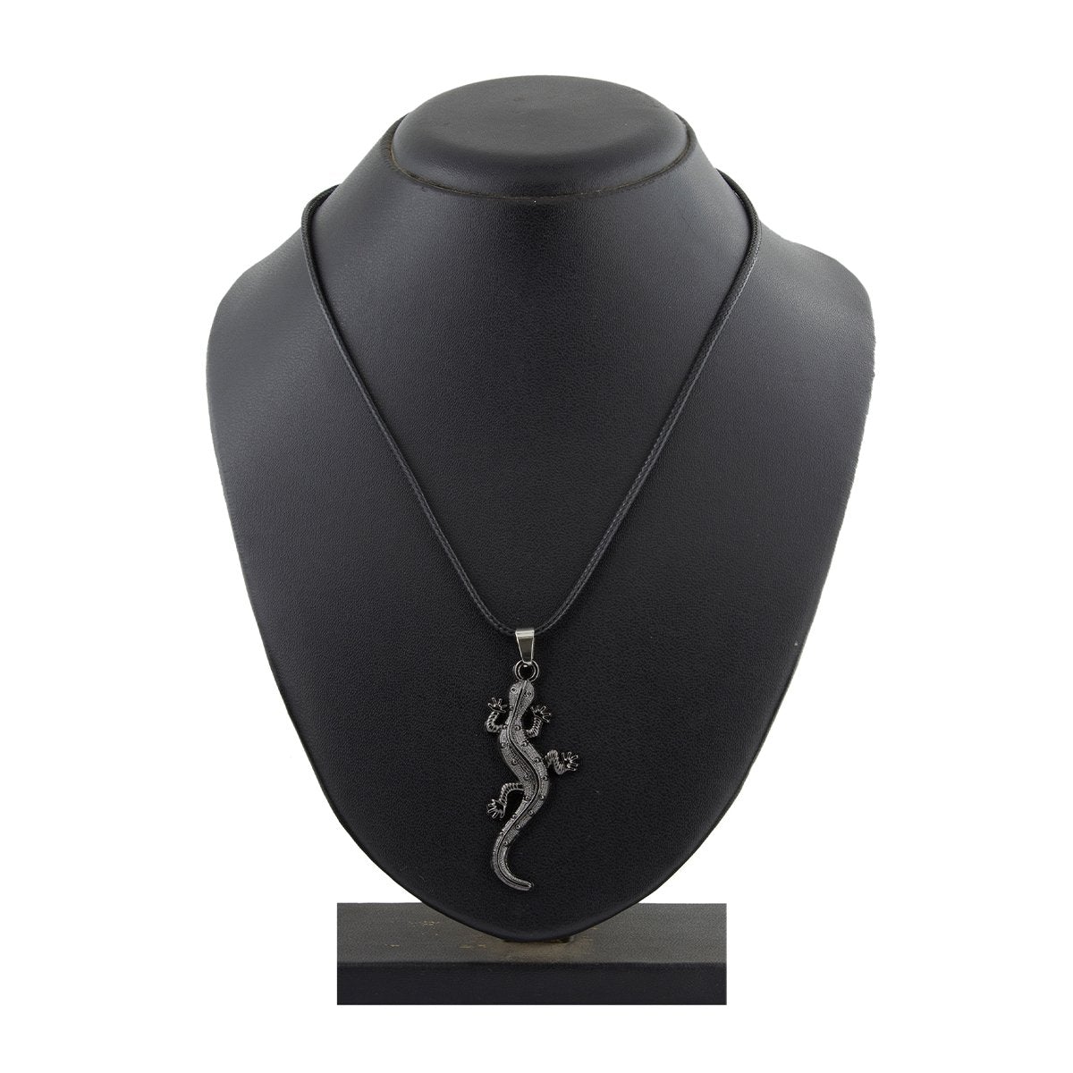 Punk Lizard Oxidized Stainless Steel Pendant Necklace Chain Bulk