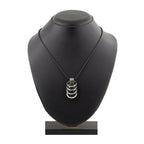 Funky Punk Biker 5 Rings Black Stainless Steel Pendant Necklace Chain For Men
