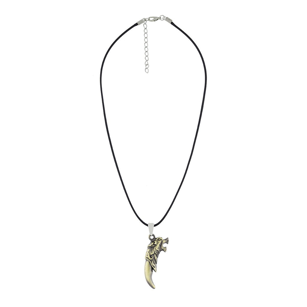 Punk Lion Dragon Bronze Finish Stainless Steel Pendant Chain Necklace