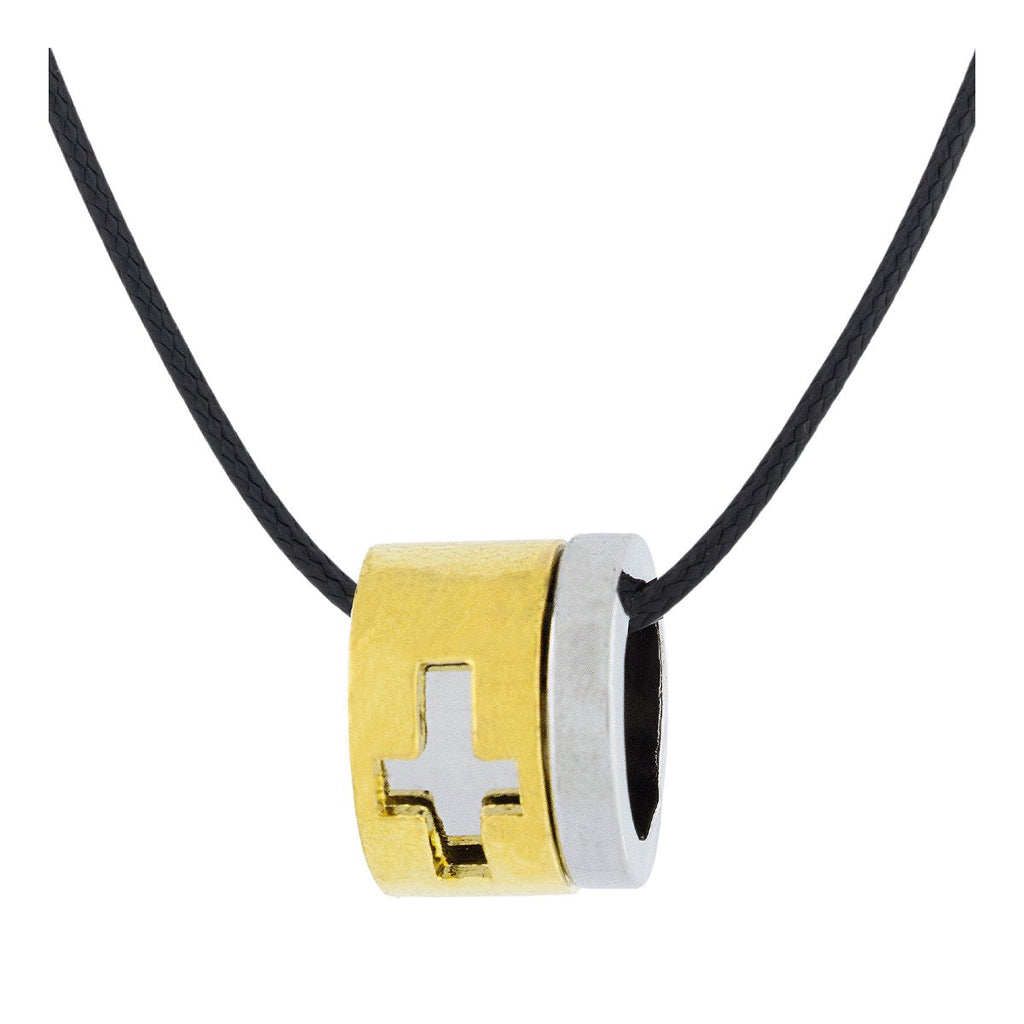 Cross Biker Funky Stainless Steel Gold Pendant Necklace Chain Bulk