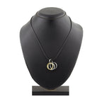 Funky Punk Biker 4 Rings Gold Stainless Steel Pendant Necklace Chain For Men