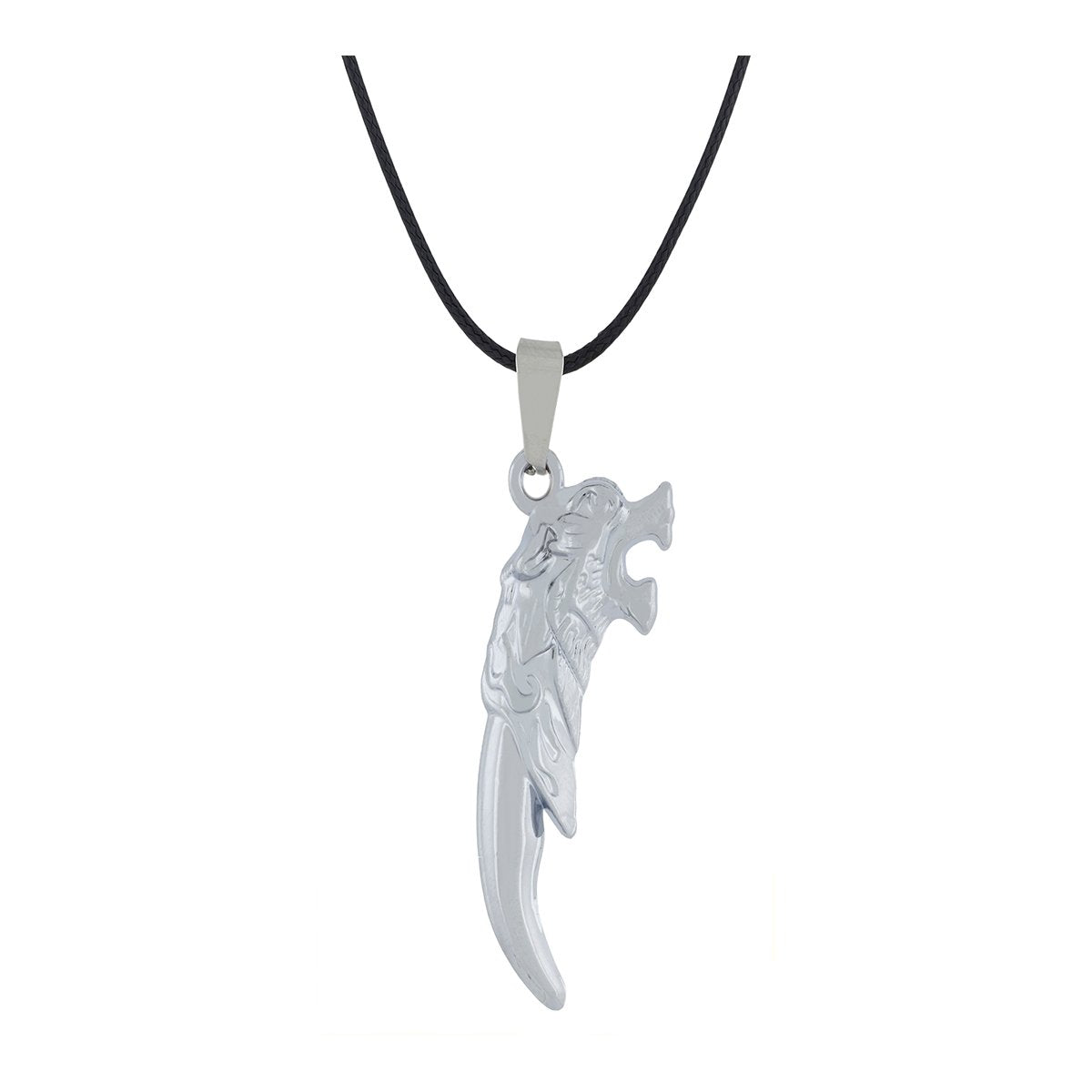 Punk Lion Dragon Silver Stainless Steel Pendant Chain Necklace Bulk