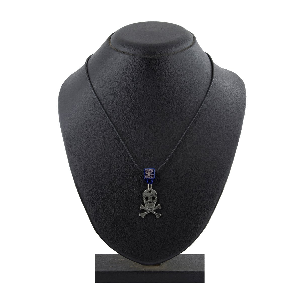 Biker Punk Skull Blue Silver Stainless Steel Pendant Necklace Chain