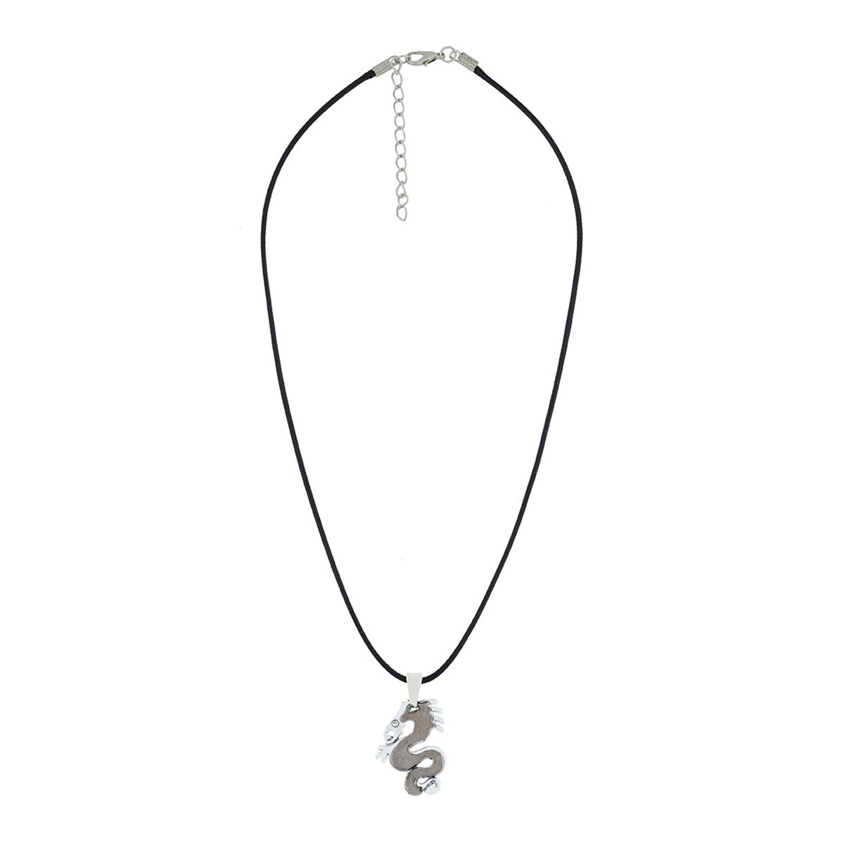 Punk Biker Dragon Snake Black Stainless Steel Pendant Necklace Chain Secondary image