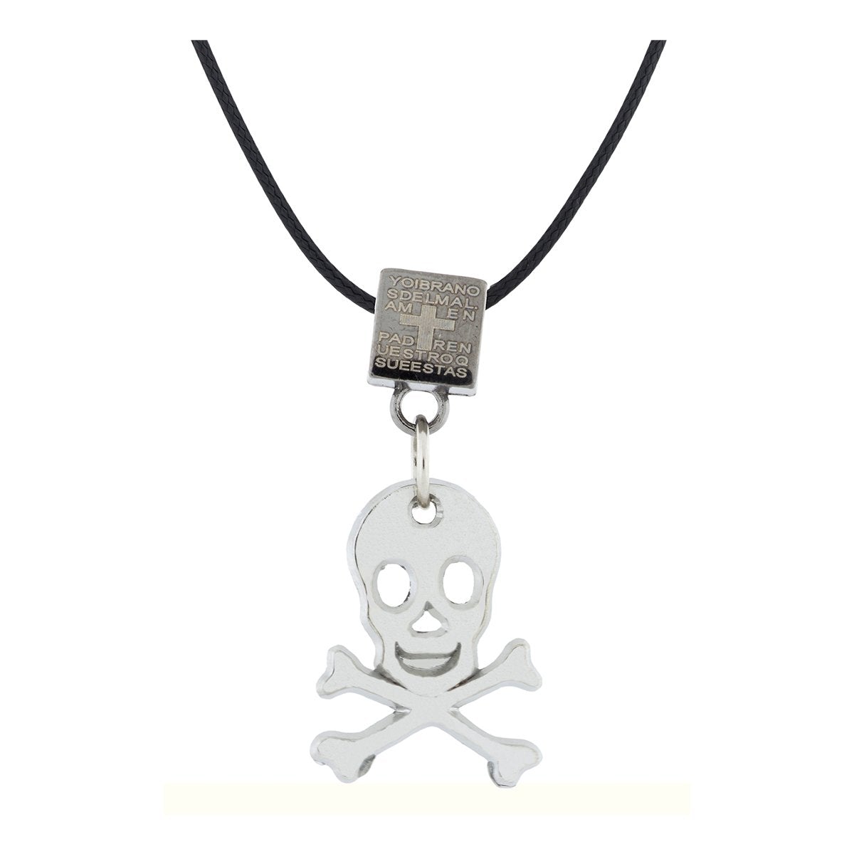 Biker Punk Skull Black Silver Stainless Steel Pendant Necklace Chain For Men Main image
