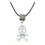 Biker Punk Skull Black Silver Stainless Steel Pendant Necklace Chain For Men
