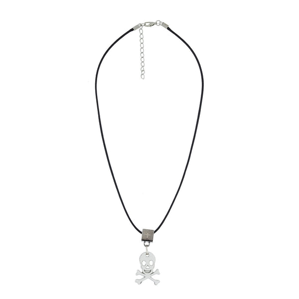 Biker Punk Skull Black Silver Stainless Steel Pendant Necklace Chain Secondary image