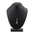 Biker Punk Skull Black Silver Stainless Steel Pendant Necklace Chain