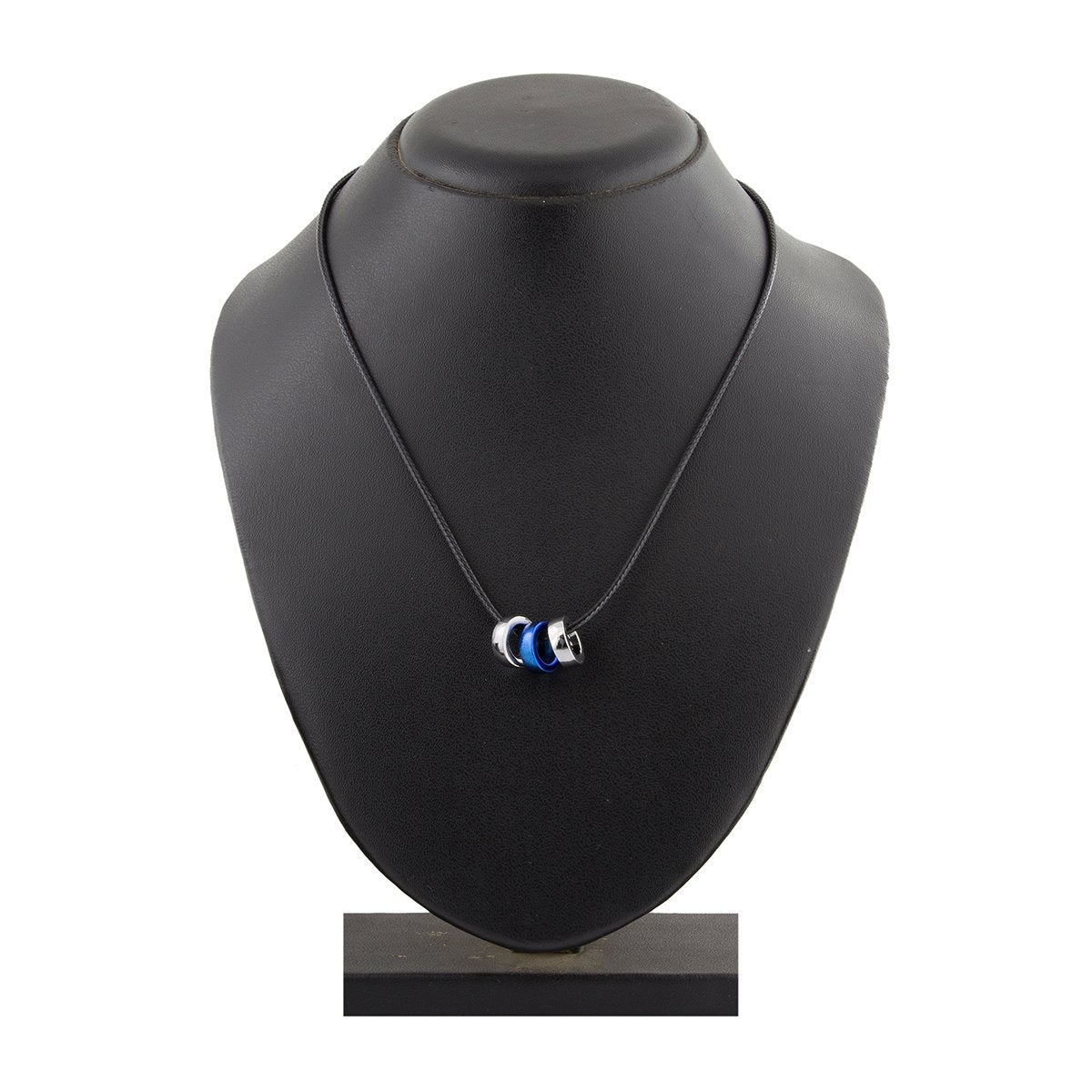 Funky Punk Biker 3 Rings Silver Stainless Steel Pendant Necklace Chain