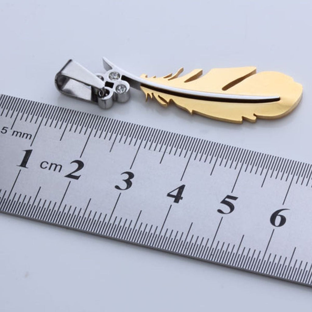 Leaf 18K Gold Silver Stainless Steel Pendant Chain Necklace Bulk