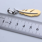 Leaf 18K Gold Silver Stainless Steel Pendant Chain Necklace Women Bulk