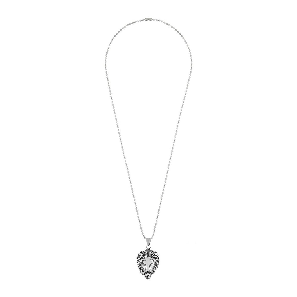 Lion Dragon Silver Stainless Steel Gift Pendant Chain Necklace Bulk