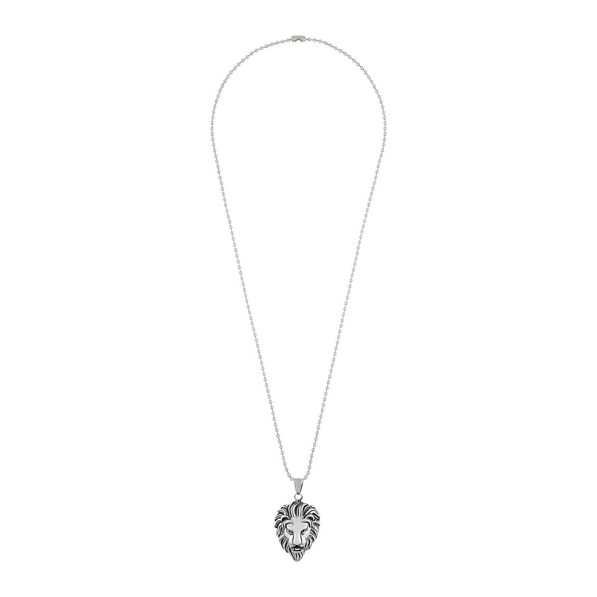 Lion Dragon Silver Stainless Steel Gift Pendant Chain Necklace Bulk