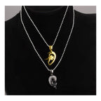 Heart Valentine Gold Silver Stainless Steel Couple Pendant Chain Bulk