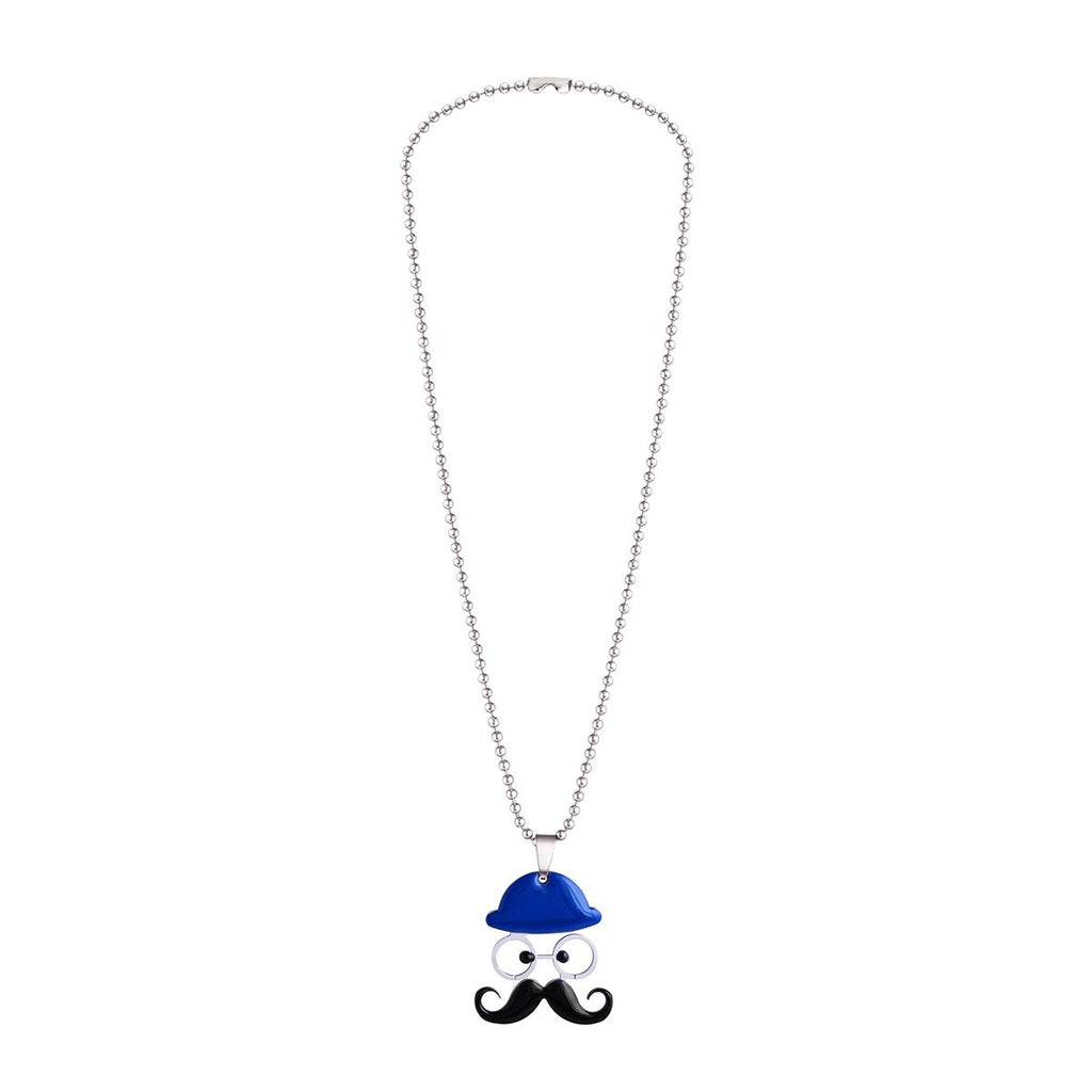 Cartoon Mooch Stainless Steel Blue Black Silver Pendant Chain Bulk