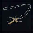 Bible Cross Jesus Christian Prayer Stainless Steel Pendant Chain Bulk